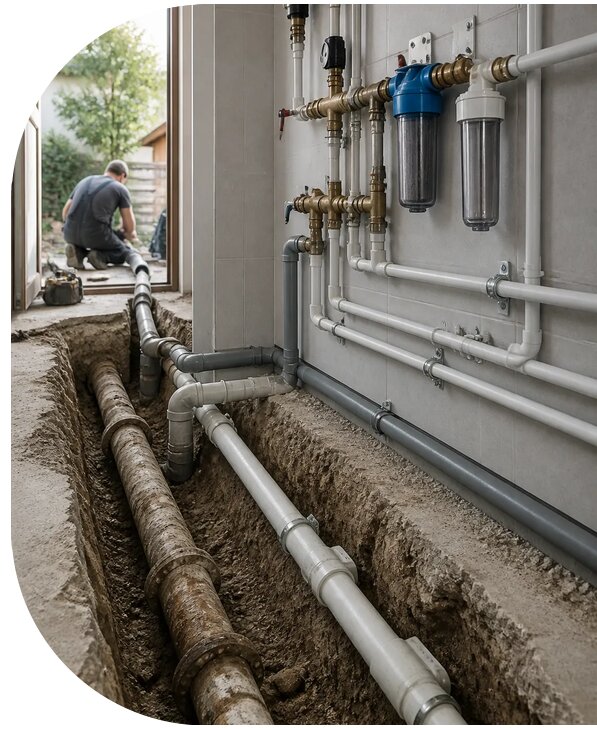 Реконструкция водопровода в Щербинке от 3055 р. | АПаруса-Щрб